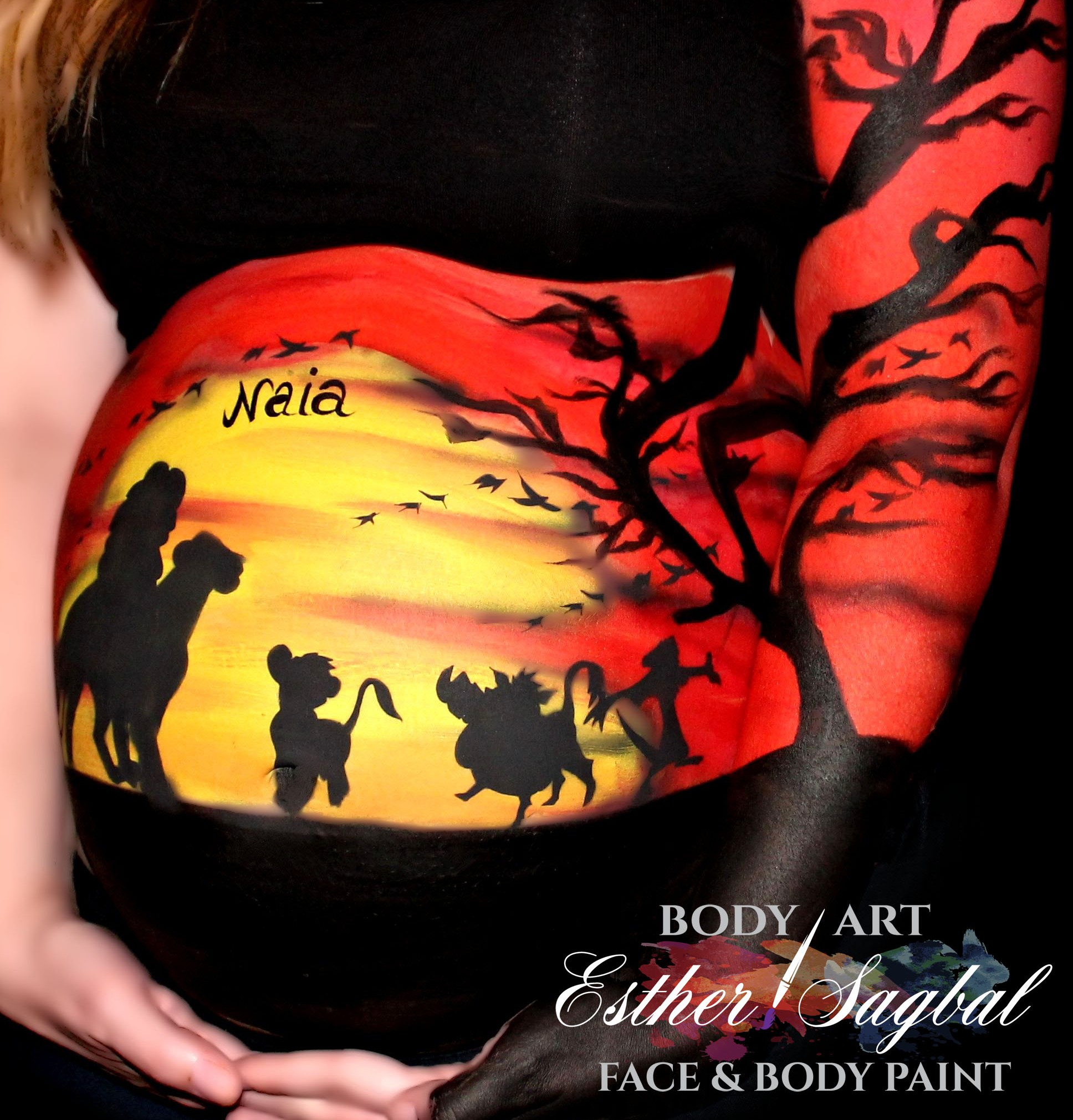 pintura corporal embarazo