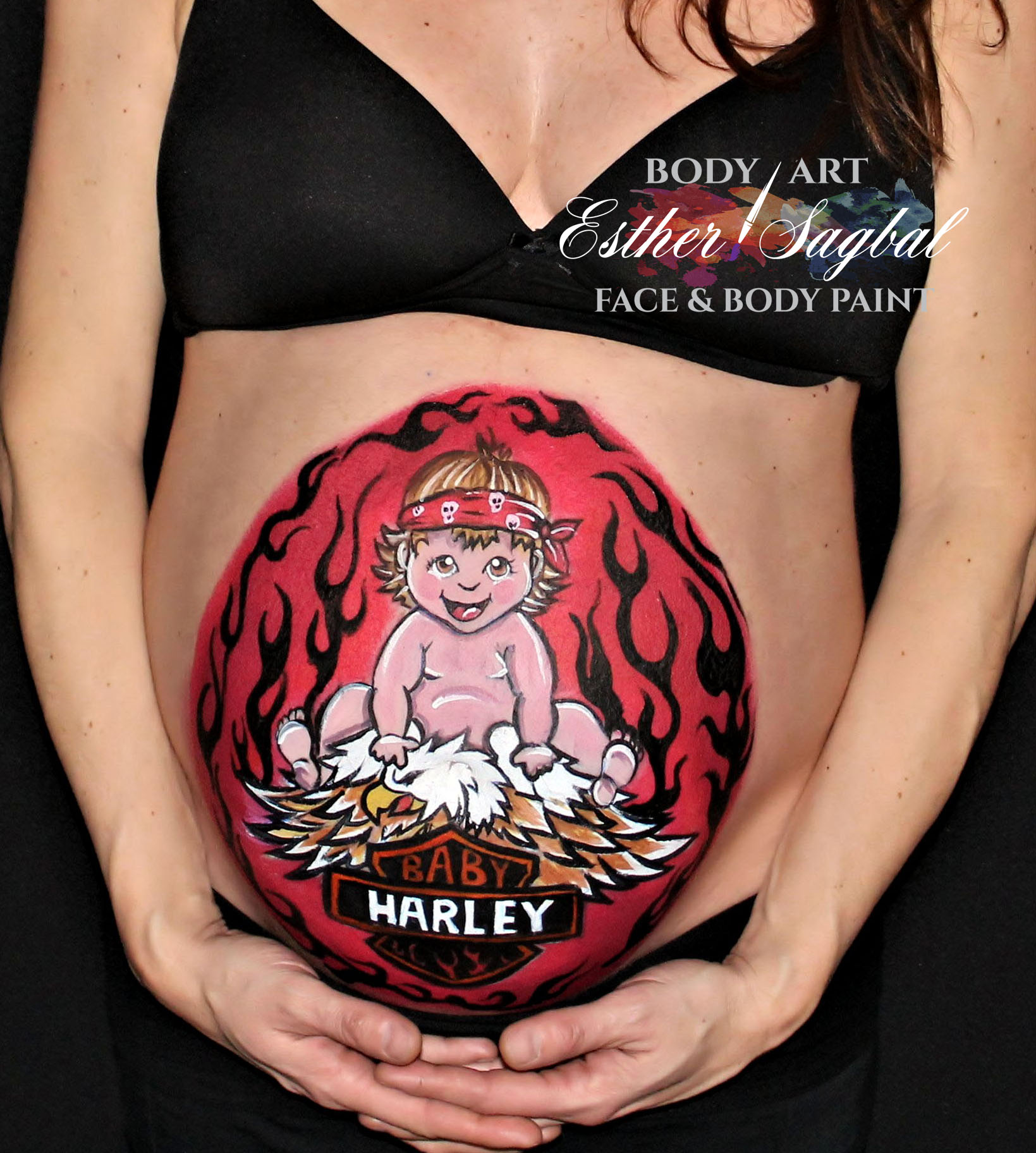Belly painting para sesiones fotográficas de embarazo