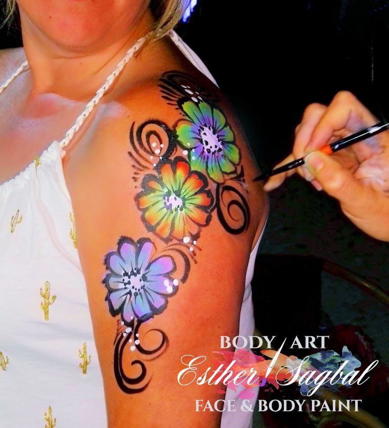 Pintacaras de flores