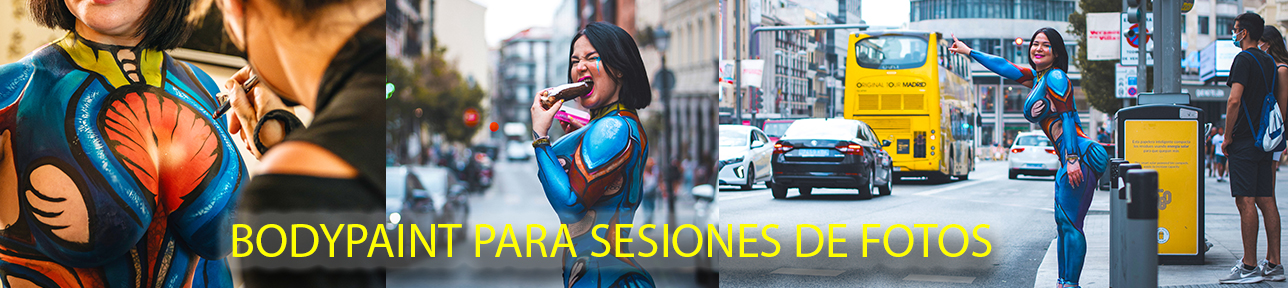 bodypaint para sesion de fotografia