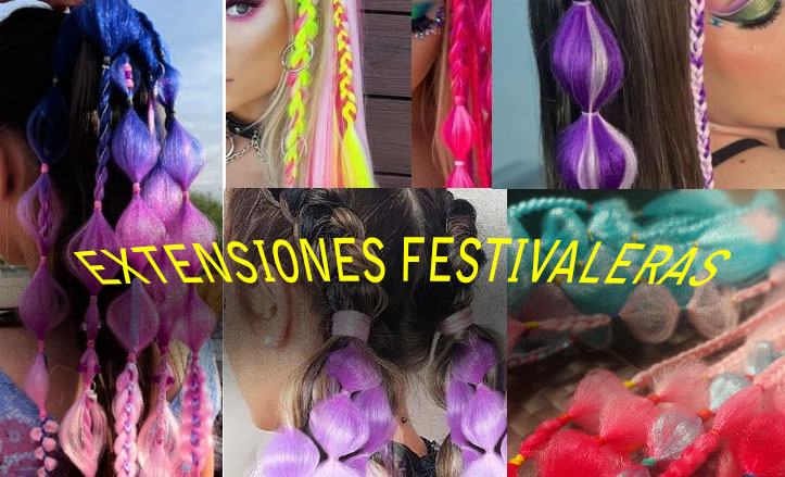 Extensiones de colores para tu look en eventos