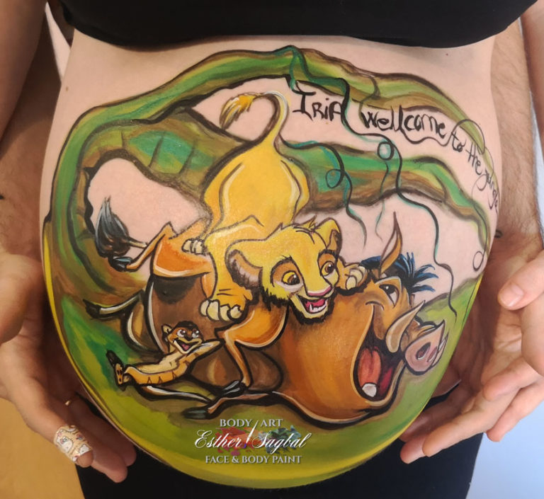 Bellypainting Rey León