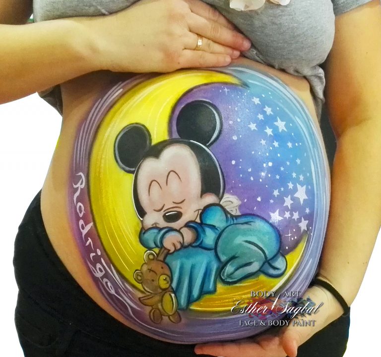 pintar barrigas en baby shower