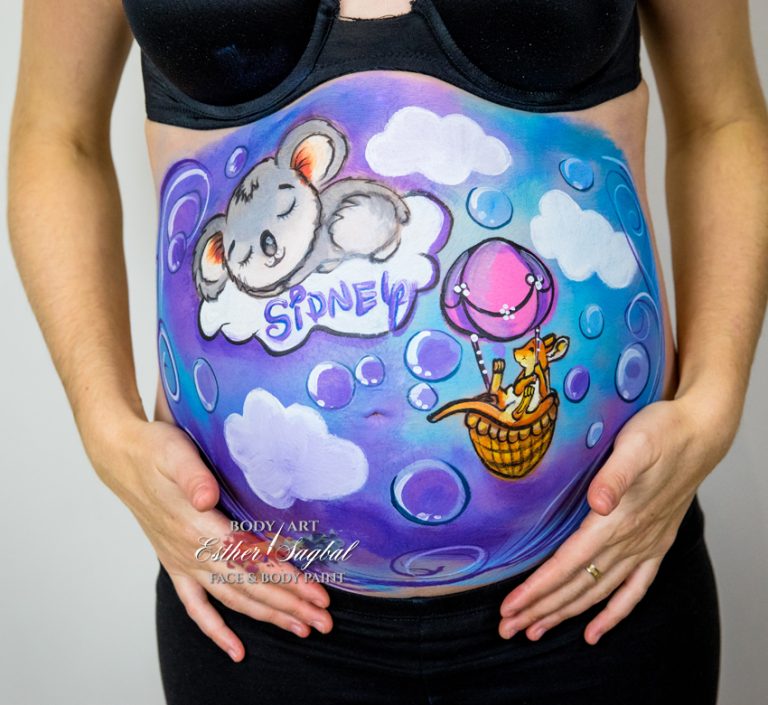 Pintarse la barriga en el embarazo