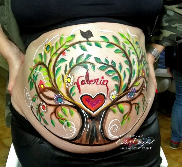 Belly paint baby shower en Madrid